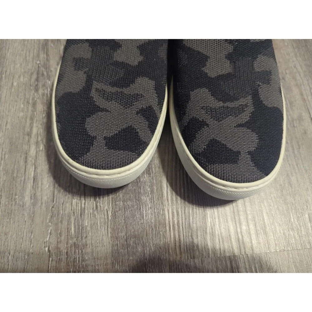 Rothy's The Original Slip On Sneakers Gray Black Knit Camo Women's Size 8
